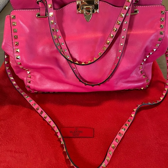 Valentino Rockstud Leather Tote Bag - Picture 3 of 5